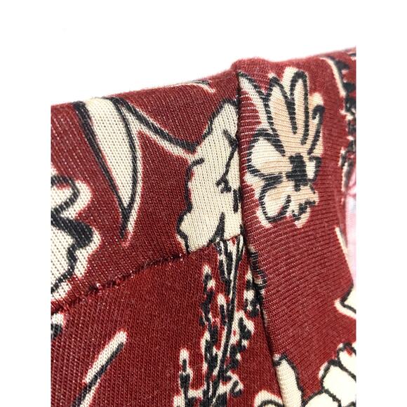 Torrid Super Soft Knit Mini Jersey Mock Neck Skater Dress 5X Bell Sleeves Floral - Picture 4 of 8